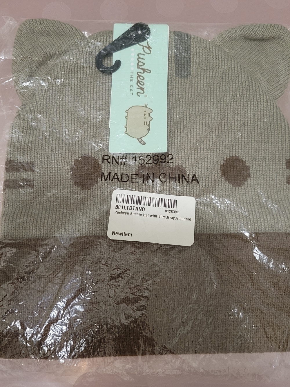 Pusheen Cat Beanie Hat with Ears
